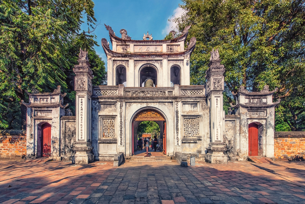 The gate to the Temple of Literature is very peaceful